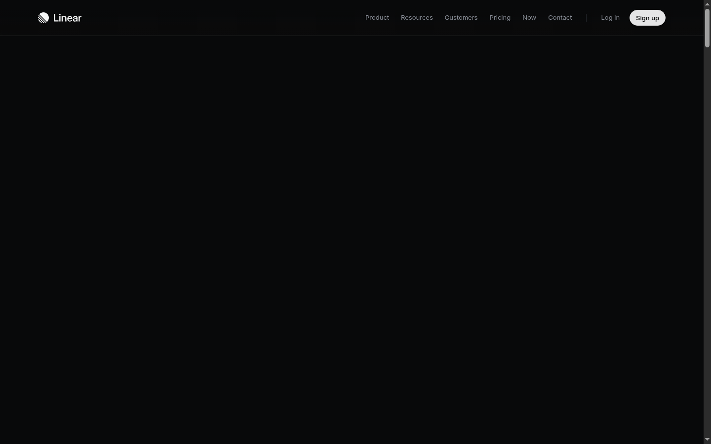 Screenshot of linear.app — the screen Wisp-11 was looking at 00:55 into the run.